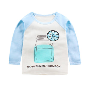 Children's cotton long sleeve T-shirt