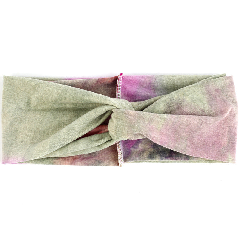 Tie-dye cross wide-brimmed Headband, Headscarf