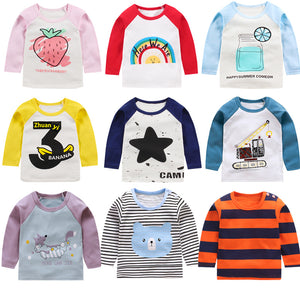 Children's cotton long sleeve T-shirt