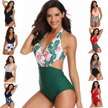 Load image into Gallery viewer, One-piece swimsuit, multicolor printed new sexy bikini swimsuit
