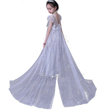 Load image into Gallery viewer, Frozen 2 Princess Elsa Dress, Dress girls sequined mesh skirt cloak detachable
