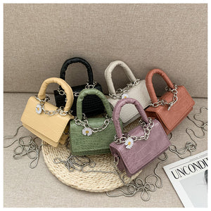 Solid color chain crossbody Bag, single shoulder lady Bag