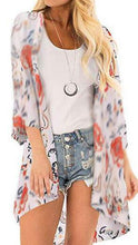 Load image into Gallery viewer, Chiffon digital printed cardigan, sun protection cardigan kimono
