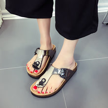 Load image into Gallery viewer, Women&#39;s colorful rhinestone flip-flops， Fashion Sandals
