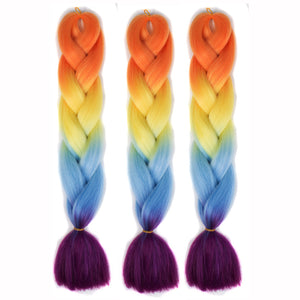 Color gradient chemical fiber Wigs