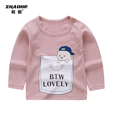 Load image into Gallery viewer, Children&#39;s long-sleeved T-shirt,  cotton baby T-shirt
