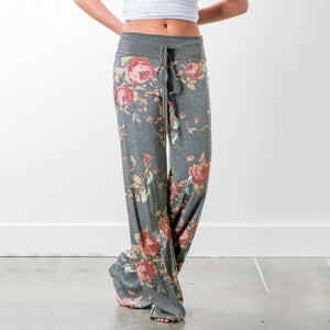 Lace-up casual Trousers, loose lace-up camouflage printed Pants