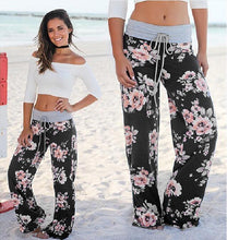 Load image into Gallery viewer, Lace-up casual Trousers, loose lace-up camouflage printed Pants
