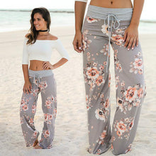 Load image into Gallery viewer, Lace-up casual Trousers, loose lace-up camouflage printed Pants
