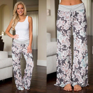 Lace-up casual Trousers, loose lace-up camouflage printed Pants