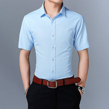 Load image into Gallery viewer, Summer men&#39;s short-sleeved Shirt, men&#39;s slim solid color Shirt
