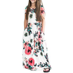 Children's printed short-sleeved Dress