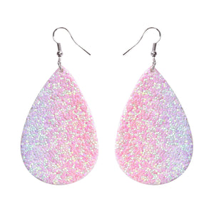 Double-sided sequined leather Earrings