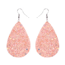 Load image into Gallery viewer, Double-sided sequined leather Earrings
