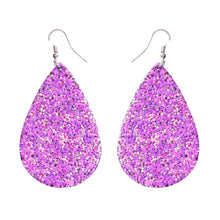 Load image into Gallery viewer, Double-sided sequined leather Earrings
