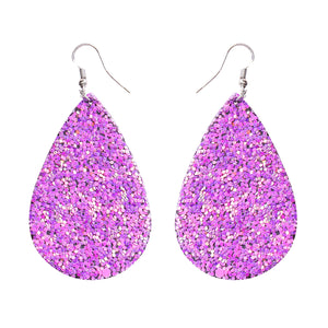 Double-sided sequined leather Earrings