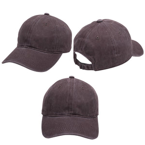 Solid color washed baseball Cap, outdoor shade cowboy Hat