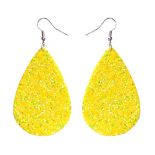 Load image into Gallery viewer, Double-sided sequined leather Earrings
