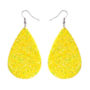 Double-sided sequined leather Earrings