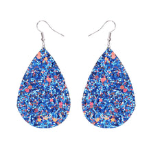 Load image into Gallery viewer, Double-sided sequined leather Earrings
