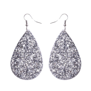 Double-sided sequined leather Earrings