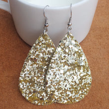 Load image into Gallery viewer, Double-sided sequined leather Earrings
