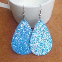 Load image into Gallery viewer, Double-sided sequined leather Earrings
