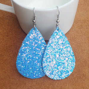 Double-sided sequined leather Earrings