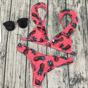 Printed bikini ruffle Swimsuit