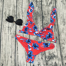 Load image into Gallery viewer, Printed bikini ruffle Swimsuit
