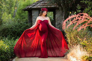 Pregnant woman photo photography chiffon maxi Dress