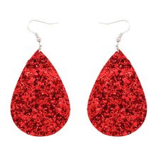 Load image into Gallery viewer, Double-sided sequined leather Earrings
