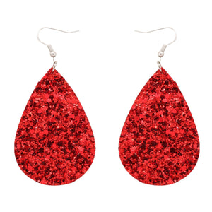 Double-sided sequined leather Earrings