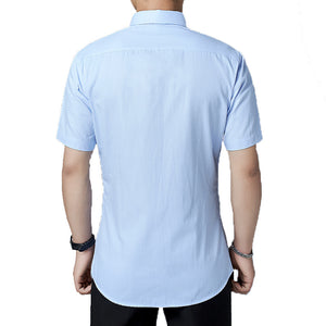 Summer men's short-sleeved Shirt, men's slim solid color Shirt