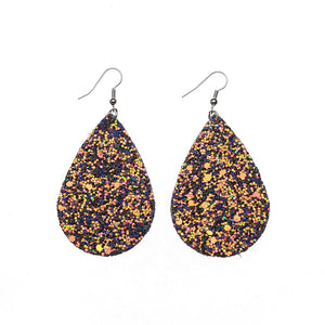 Double-sided sequined leather Earrings