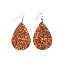 Load image into Gallery viewer, Double-sided sequined leather Earrings
