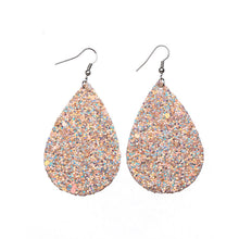 Load image into Gallery viewer, Double-sided sequined leather Earrings
