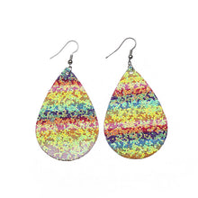 Load image into Gallery viewer, Double-sided sequined leather Earrings
