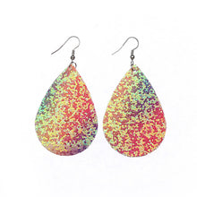 Load image into Gallery viewer, Double-sided sequined leather Earrings
