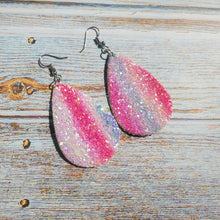 Load image into Gallery viewer, Double-sided sequined leather Earrings
