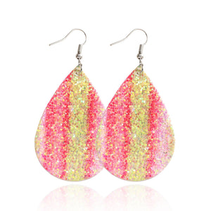 Double-sided sequined leather Earrings