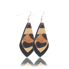 Load image into Gallery viewer, Popular leather Earrings, Leopard-print leather Earrings
