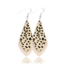 Load image into Gallery viewer, Popular leather Earrings, Leopard-print leather Earrings
