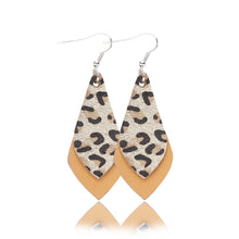 Load image into Gallery viewer, Popular leather Earrings, Leopard-print leather Earrings
