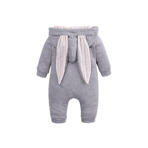 Big ears rabbit one-piece hooded zipper jumper robe