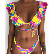 Load image into Gallery viewer, New split printed Bikini Swimsuit
