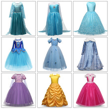 Load image into Gallery viewer, Princess Elsa Dress, Children&#39;s gown princess Dress
