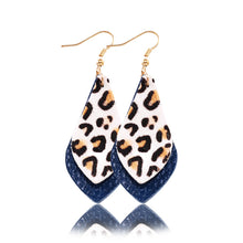 Load image into Gallery viewer, Popular leather Earrings, Leopard-print leather Earrings
