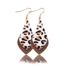 Load image into Gallery viewer, Popular leather Earrings, Leopard-print leather Earrings
