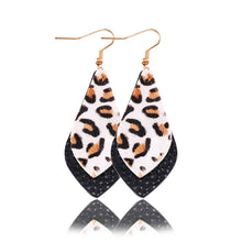 Load image into Gallery viewer, Popular leather Earrings, Leopard-print leather Earrings
